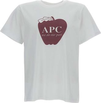 A.P.C. White Crew Neck T-Shirt