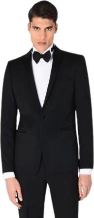 Emporio Armani Elegante Wollen Smoking Tuxedo - Heren - Business pakken - Zwart - L - Wol - Kostuums