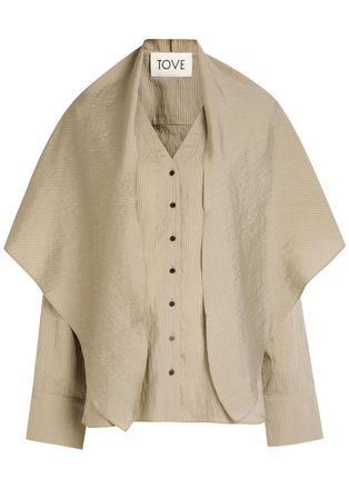Tove Kiki Pinstriped Woven Shirt - Natural - 34 (UK6 / XS)