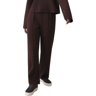 Reiss Jemma Pintuck Pleat Front Drawstring Pants in Dark Chocolate at Nordstrom, Size X-Small