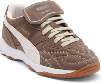 Puma King Indoor Sneaker in Flat Bronze/Puma White at Nordstrom, Size 8.5
