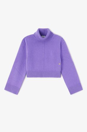 Ganni Purple Wool Turtleneck Sweater - Size XXS