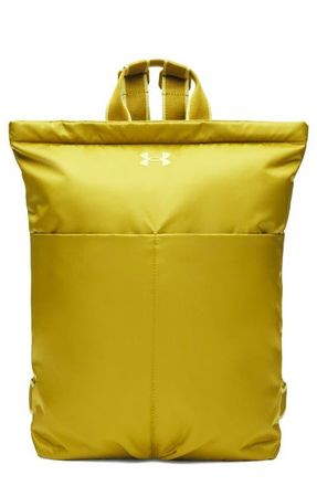 Under Armour Studio Lite Water Repellent Backpack in Green Legacy //Yellow Shade at Nordstrom