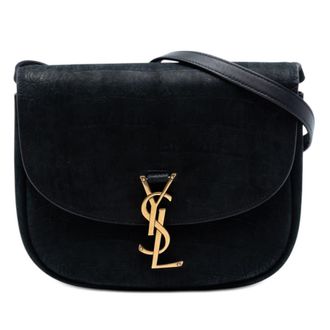 Saint Laurent Pre-owned Saint Laurent Medium Croc Embossed Nubuck Monogram Kaia Crossbody Ladies 28R0V6QH2U2LXTYE