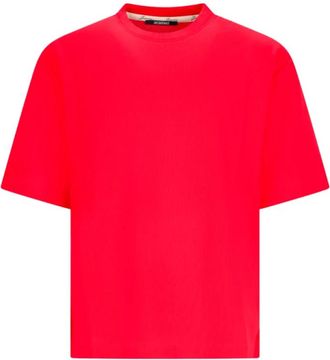 Jacquemus Le T-shirt Rond Carr&eacute; MC - Heren - T-shirts - Rood - XL - Polyester - Tops