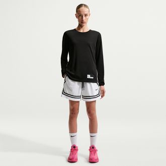 Nike Womens Crossover Dri-FIT 5 Basketball Shorts in White | FV8505-100