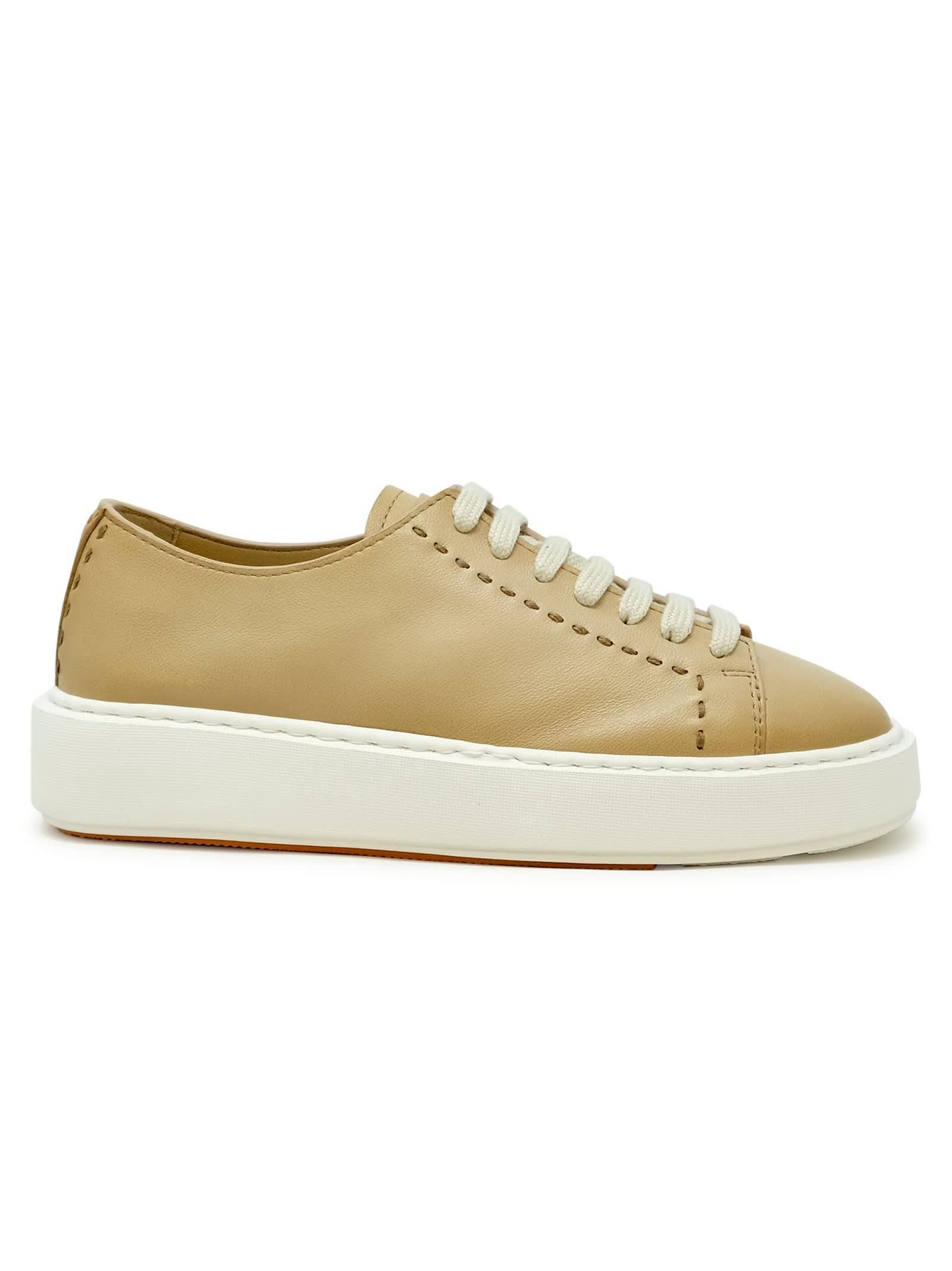 スニーカー CHLOE CHLOE KICK CINNAMON BROWN SNEAKERS IN SUEDE Kick suede and leather-trimmed sneakers in brown - Chloe