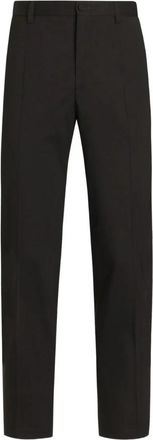 Dolce & Gabbana Stretch wollen canvas broek - Heren - Nette broeken - Zwart - XL - Wol - Broeken