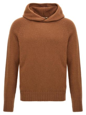 Maryya Brown Wool hooded sweater