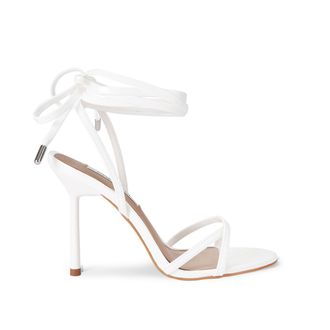 Steve Madden Womens Neri White Sandals Fabric - Size UK 6