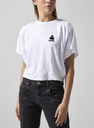 Isabel Marant Womens Kyanzae linen T-shirt