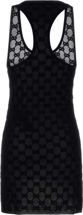 Gucci Womens Dresses Tank Top Black Viscose Cotton Nylon Tops