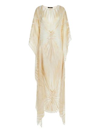 Roberto Cavalli satin maxi dress - women - Silk/Viscose - 42 - Neutrals