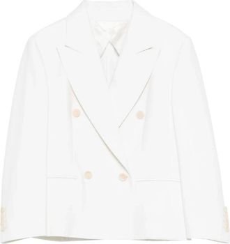Max Mara Mxmdorico Jacket - Dames - Blazers - Wit - S - Leer - Jassen