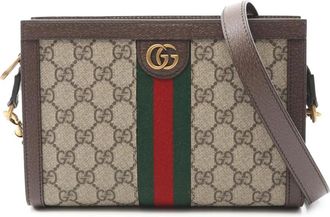 Gucci 2016-2025 Small GG Supreme Ophidia crossbody bag - Marrone