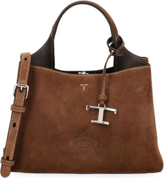 Tod's Tassen, Dames, Bruin, ONE Size, APA Bauletto Zip Piccolo