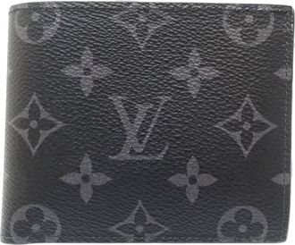 Louis Vuitton Monogram Eclipse Noir Monogram Eclipse Wallet (Bi-Fold) (Pre-Owned)