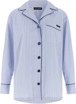 Dolce & Gabbana Blue Cotton Womens Blouse