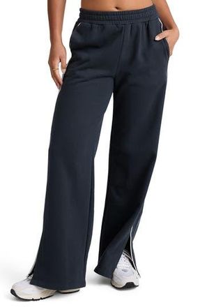Beyond Yoga Piper LuxeFleece Side Slit Wide Leg Pants in Nocturnal Navy at Nordstrom Rack, Size X-Large