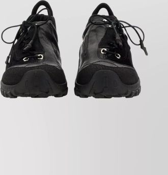 Our Legacy leather and suede sneakers with pull tab