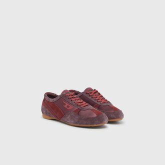 Diesel D-Mile-Flat sneakers with suede overlays - Sneakers - Woman - Red