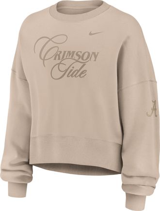Nike Alabama Neutral Stance Collection Phoenix Nike Womens College Oversized Pullover Hoodie in Brown | 01D705YABN-K11