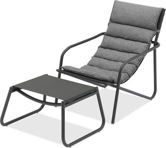 OEM Tumbona De Jard&iacute;n Con Reposapi&eacute;s Coast Zumm, Aluminio Antracita, Homms