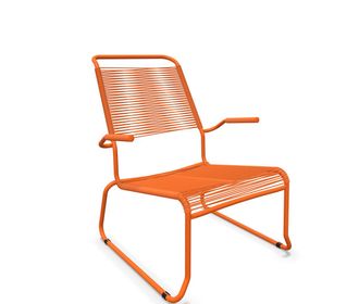 Schaffner Kufen-Spaghetti-Lounger S&auml;ntis mit Lehne / Hochlehner Feuerverzinkt