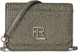 Ralph Lauren Collection crystal-embellished satin bag - women - Mulberry Silk/Viscose/Lambskin - One Size - Grey