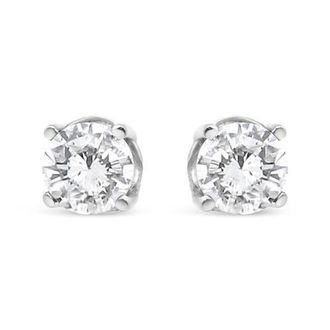 House of Brilliance 14K White Gold 3/4 Cttw Lab Grown Diamond Stud Earrings at Nordstrom