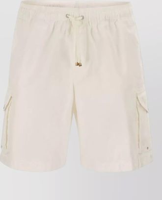 Brunello Cucinelli cotton shorts elastic waistband multiple pockets
