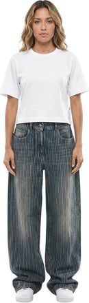 Palm Angels Blue Loose Mid Rise Jeans