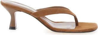 Semicouture Sandalen met teenstuk - Dames - Muiltjes - Beige - 40 EU - Su&egrave;de - Schoenen
