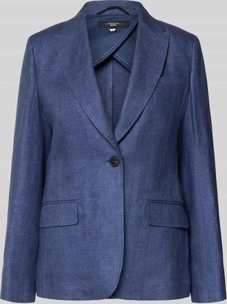 Max Mara Shaped Fit Blazer aus reinem Leinen Modell NALUT in Dunkelblau, Gr&ouml;&szlig;e 34