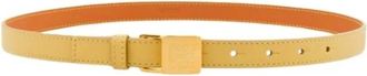 Loewe Boter Donker Amazona Leren Riem - unisex - Riemen - Geel - 85 CM - Leer - Accessoires