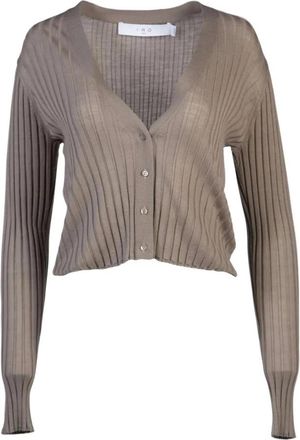 Iro Maglie Mastic Coast Cardigan - Dames - V-hals truien - Bruin - S - Truien & Vesten