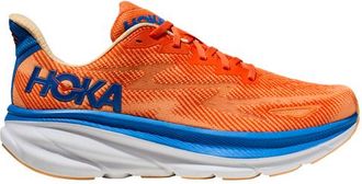 Hoka One One Mens Clifton 9 - Running Shoes Vibrant Orange/Blue Size 08.5