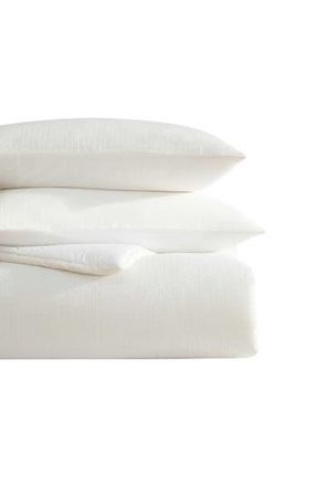 Vera Wang Threaded Basketweave Comforter & Shams Set in White at Nordstrom Rack, Size Queen