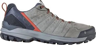 Oboz Footwear Mens Sypes Low Leather B-Dry Hiking Shoe In Steel