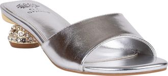 Good Choice Shoes Noho Crystal Embellished Heel Slide Sandal in Silver at Nordstrom Rack, Size 8.5