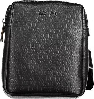 Calvin Klein Mens Monogram Crossbody Bag - Black