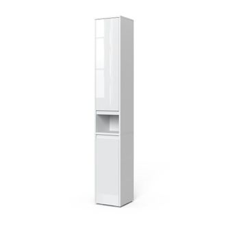 Vicco Armario De Ba&ntilde;o Majest, Blanco, 30.2 X 191.5 Cm Con Puertas Y Compartimento Abierto Vicco