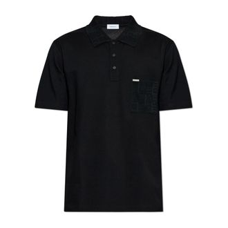Ferragamo Tops, Heren, Zwart, M, Katoen, Polo met Zak