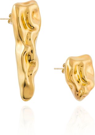 Federica Tosi Gold Tooth 18k Gold Plated Bronze Metal Earrings