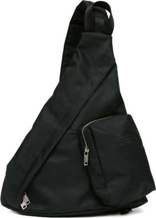 Maison Margiela Cross Body Bags, female, Black, Size: ONE SIZE Japanese Nylon Sling Bag
