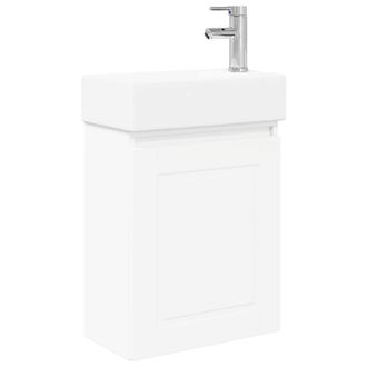 vidaXL M&oacute;dulo De Ba&ntilde;o Con Grifer&iacute;a Blanco 45,5 X 22,5 X 84 Cm Vidaxl