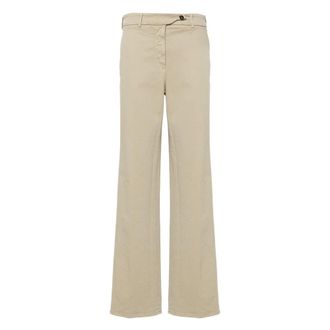 N&deg;21 Broeken, Dames, Beige, L, Katoen, Rechte broek