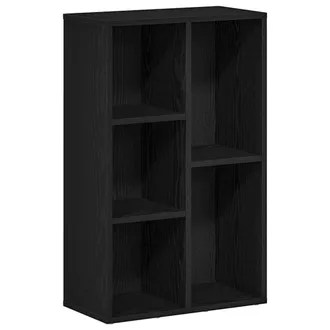 vidaXL Libreria Rovere Nero 50x25x80 Cm In Legno Multistrato - Vidaxl