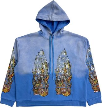 Who Decides War by Ev Bravado print-detail hoodie - Blue