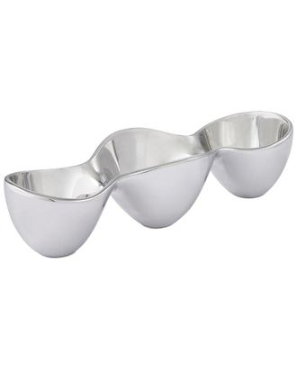 Nambé Triple Condiment Server